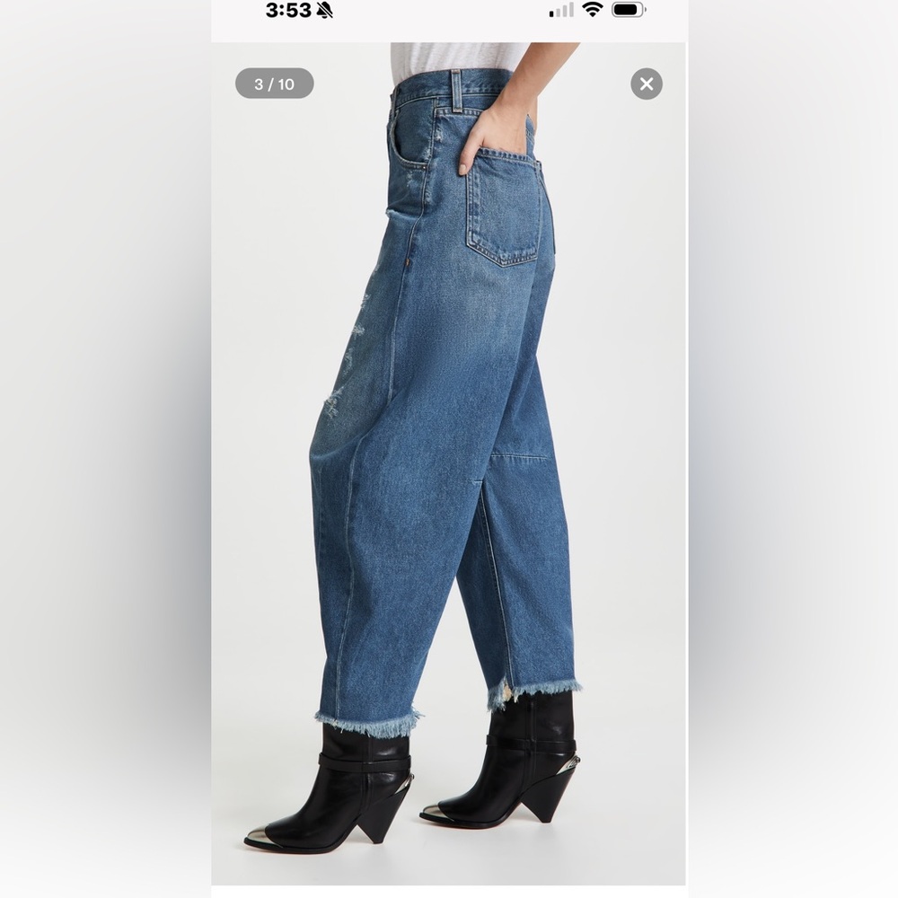 Citizens Of Humanity Distressed Blue High Rise Jeans - Picture 9 of 15